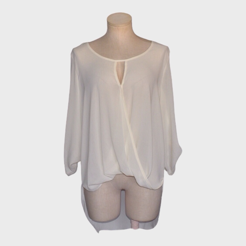 Rue21 Sheer High Low Surplice Blouse‎